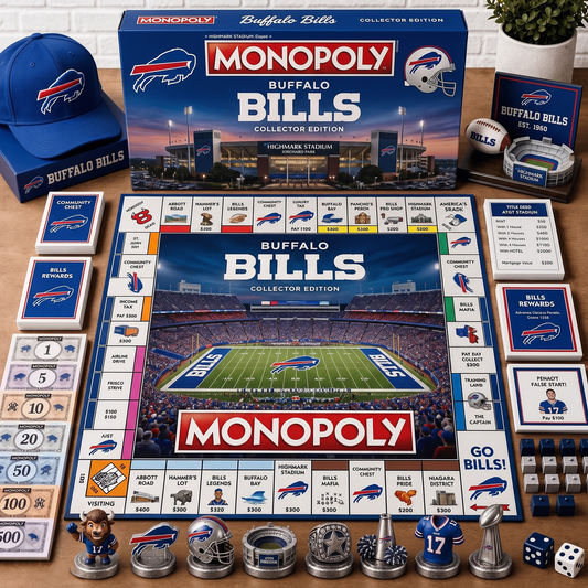 Premium NFL BUF Monopoly Collector’s Edition Board Game