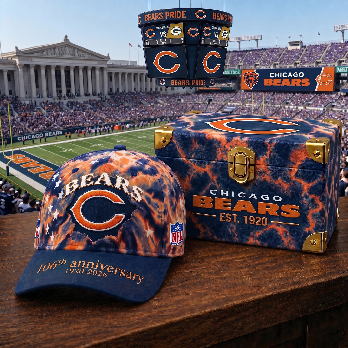Premium NFL CHI Anniversary Pride Cap