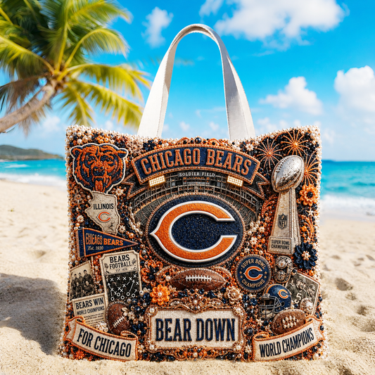 Premium NFL CHI Summer Vibes Tote Bag