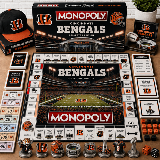 Premium NFL CIN Monopoly Collector’s Edition Board Game
