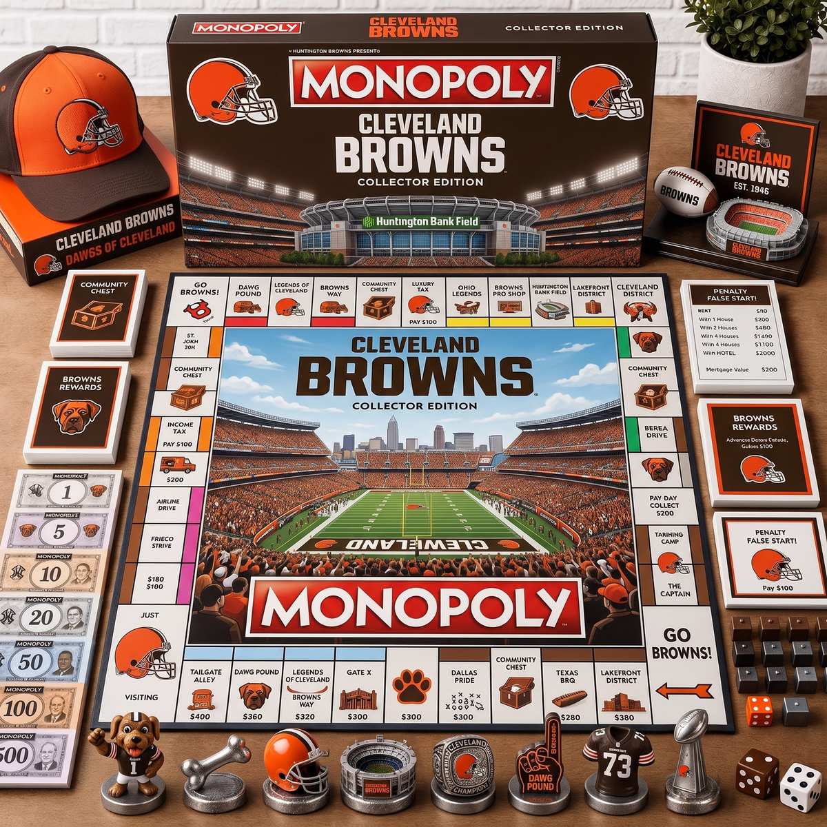 Premium NFL CLE Monopoly Collector’s Edition Board Game
