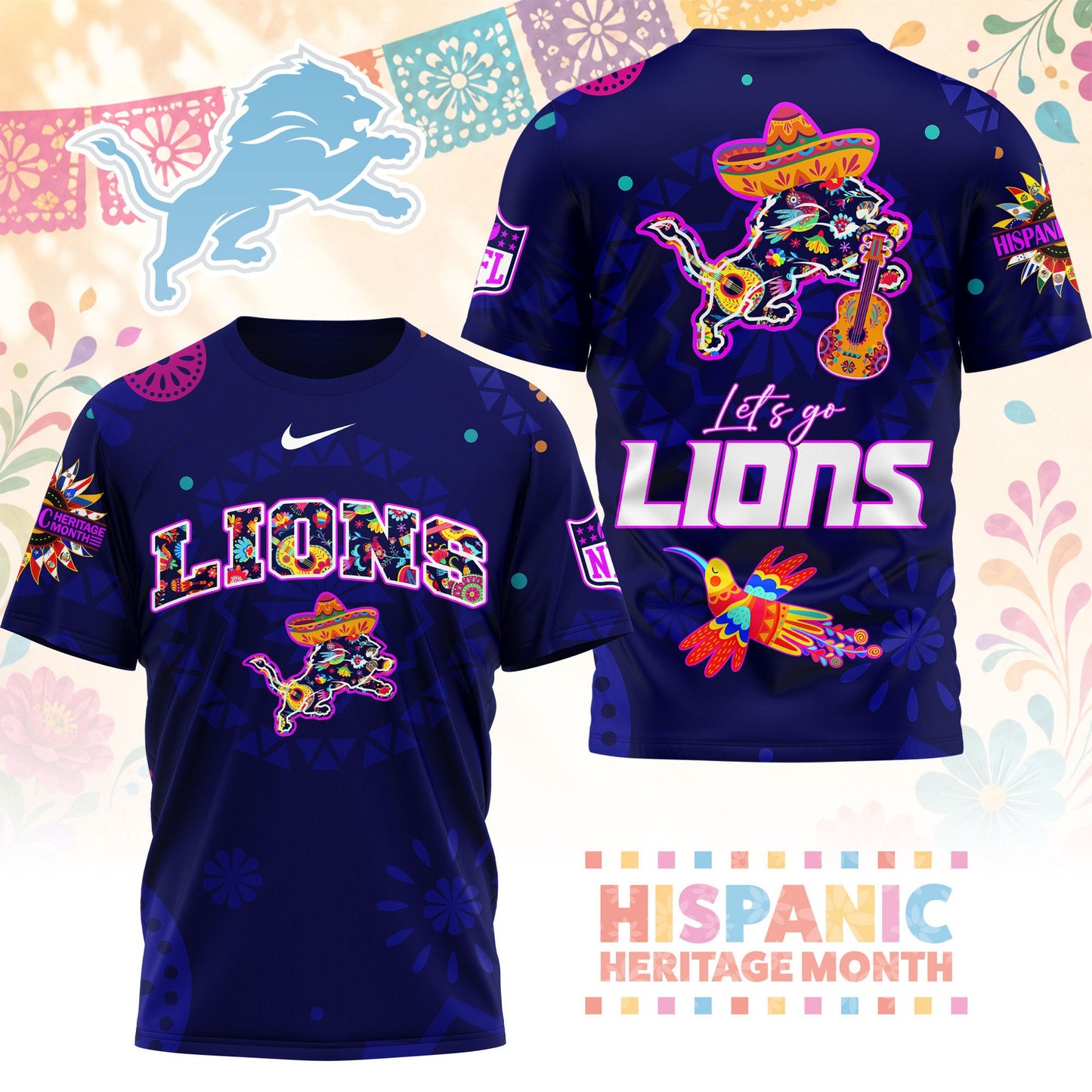 Premium NFL DL Hispanic Heritage Fiesta T-shirt