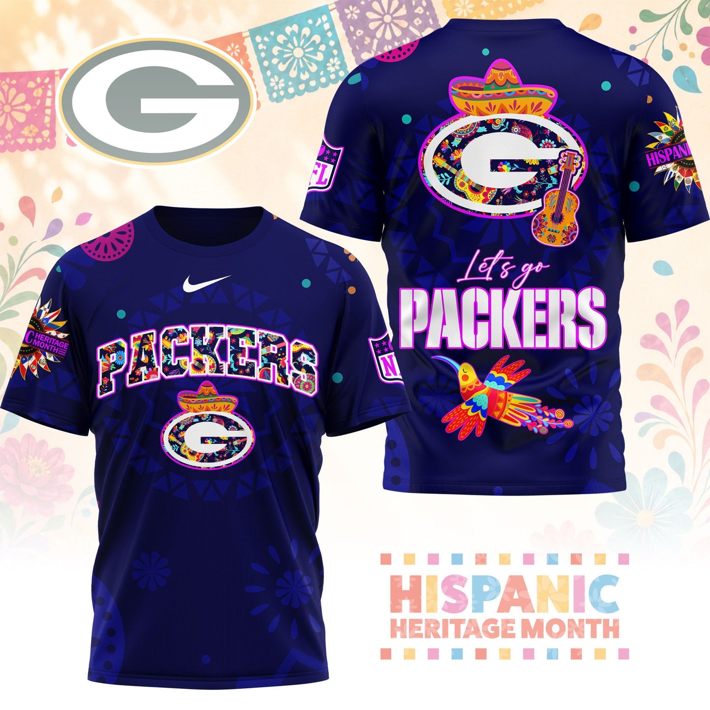Premium NFL GBP Hispanic Heritage Fiesta T-shirt