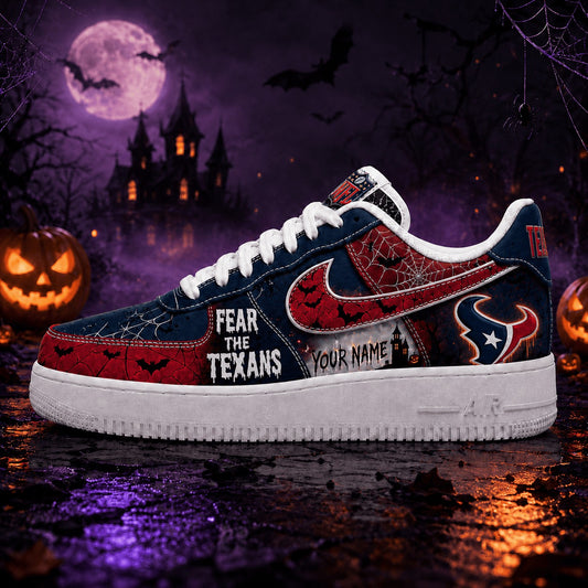 Premium NFL HT Fear The Team Halloween AF1 Sneakers V1
