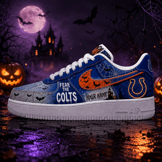 Premium NFL IC Fear The Team Halloween AF1 Sneakers V1