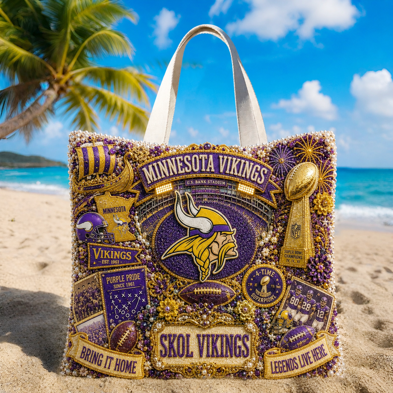 Premium NFL MV Summer Vibes Tote Bag