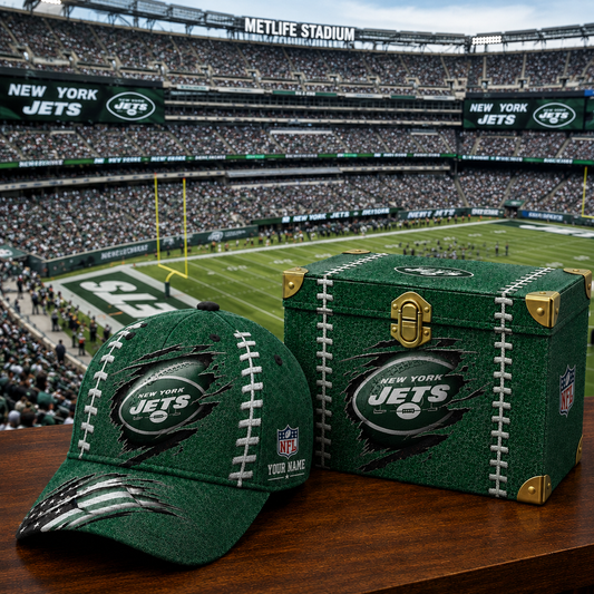 Premium NFL NYJ Football Stitch Vintage Cap