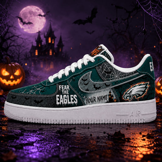 Premium NFL PE Fear The Team Halloween AF1 Sneakers V1