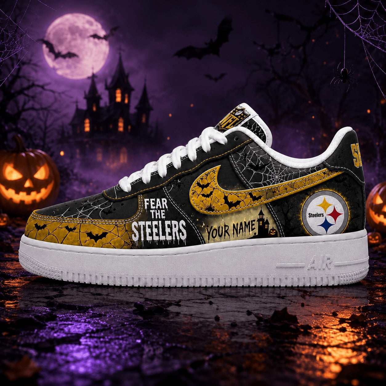 Premium NFL PS Fear The Team Halloween AF1 Sneakers V1