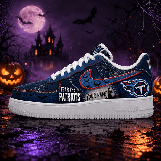 Premium NFL TT Fear The Team Halloween AF1 Sneakers V1