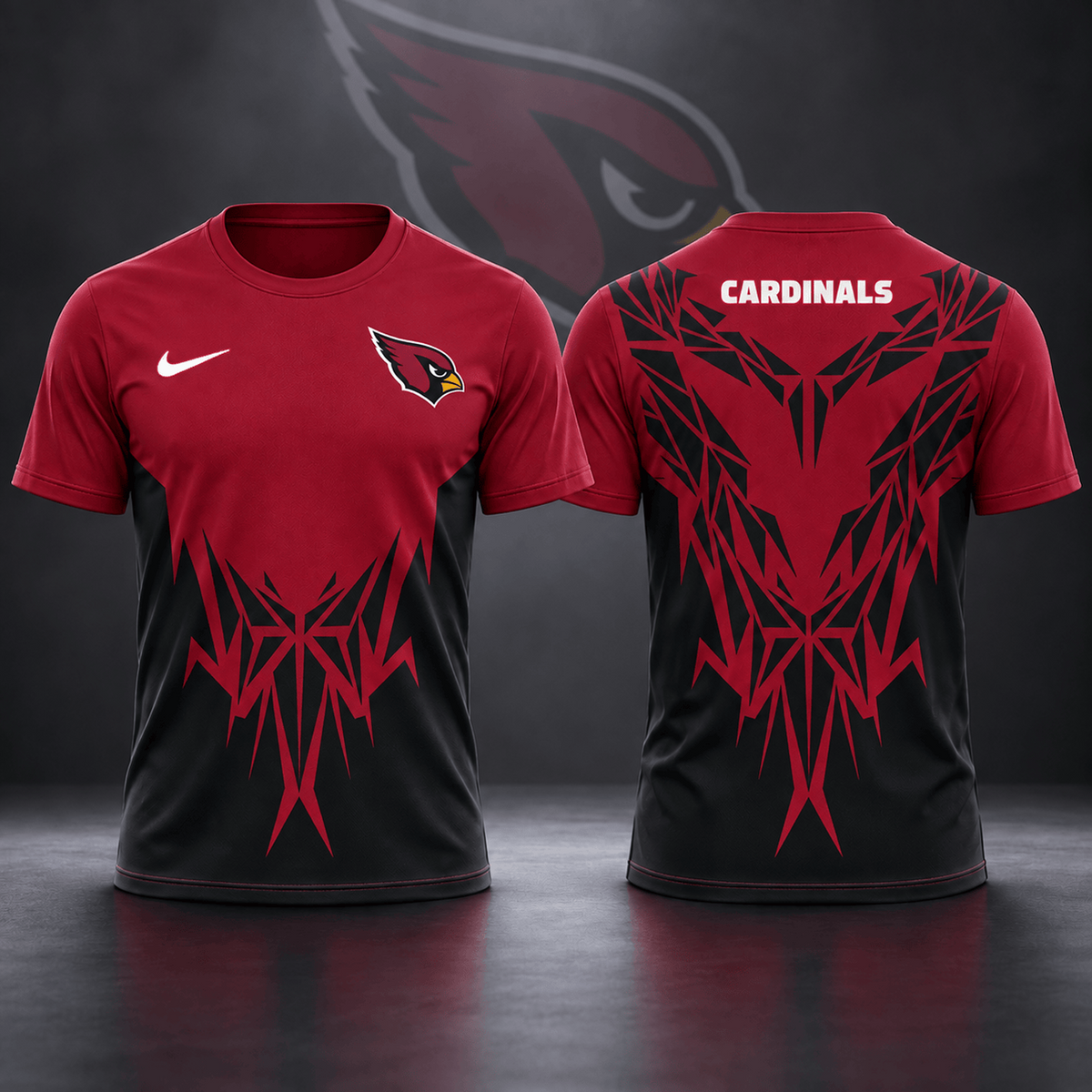 Premium NFL x ARI Football Club Tribal Graphic T-Shirt Fan Sports Apparel