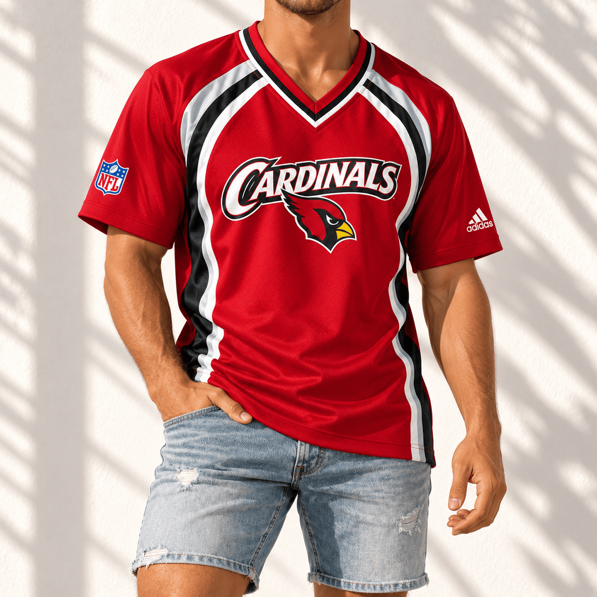 Premium NFL x ARI Gridiron Contour Fan Merch V-Neck