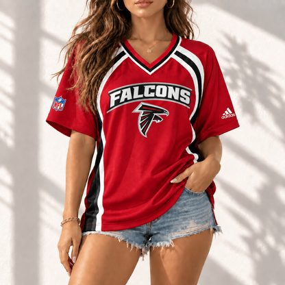 Premium NFL x ATL Gridiron Contour Fan Merch V-Neck