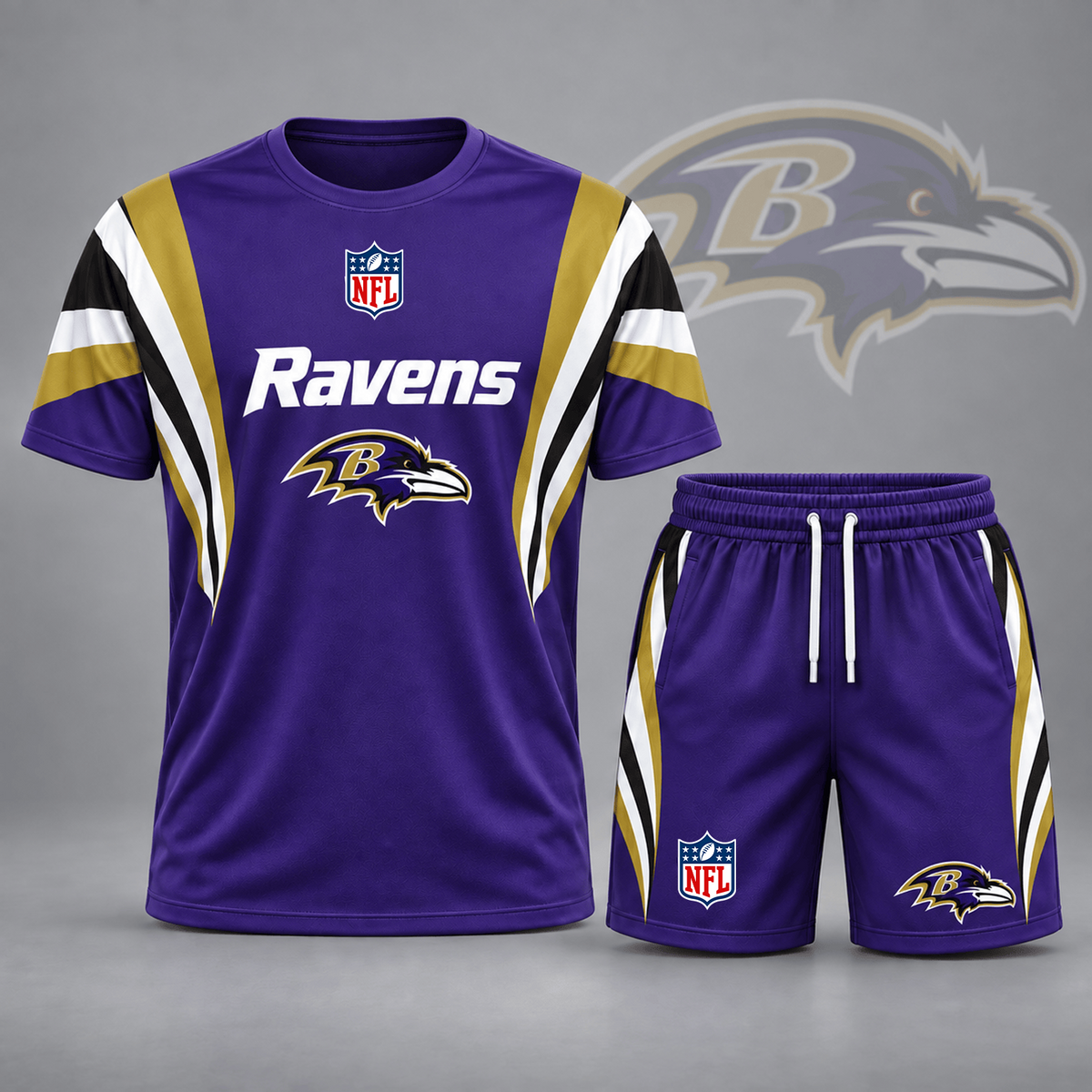 Premium NFL x BAL Elite Performance T-Shirt & Shorts Set
