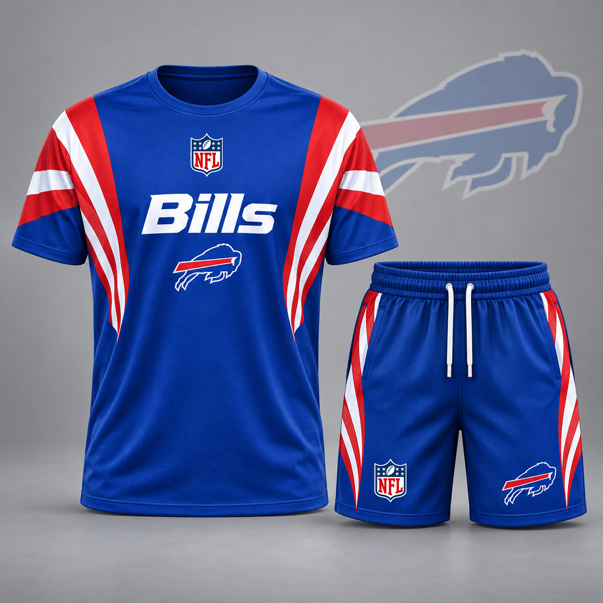 Premium NFL x BUF Elite Performance T-Shirt & Shorts Set