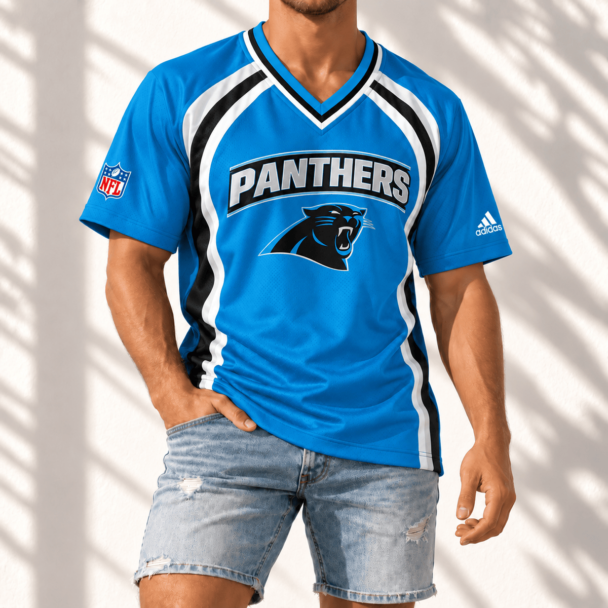 Premium NFL x CAR Gridiron Contour Fan Merch V-Neck