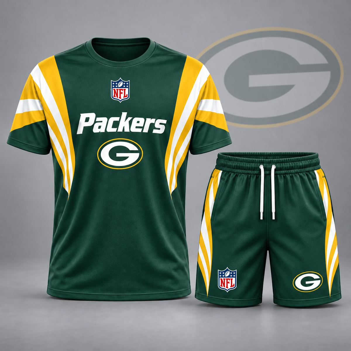Premium NFL x GB Elite Performance T-Shirt & Shorts Set