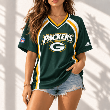 Premium NFL x GB Gridiron Contour Fan Merch V-Neck