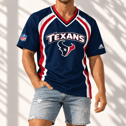 Premium NFL x HOU Gridiron Contour Fan Merch V-Neck