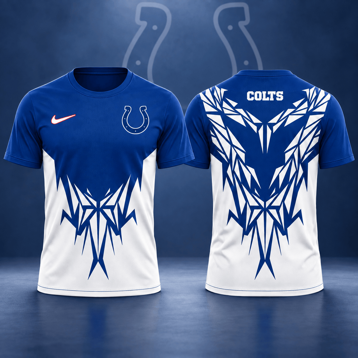 Premium NFL x IND Football Club Tribal Graphic T-Shirt Fan Sports Apparel