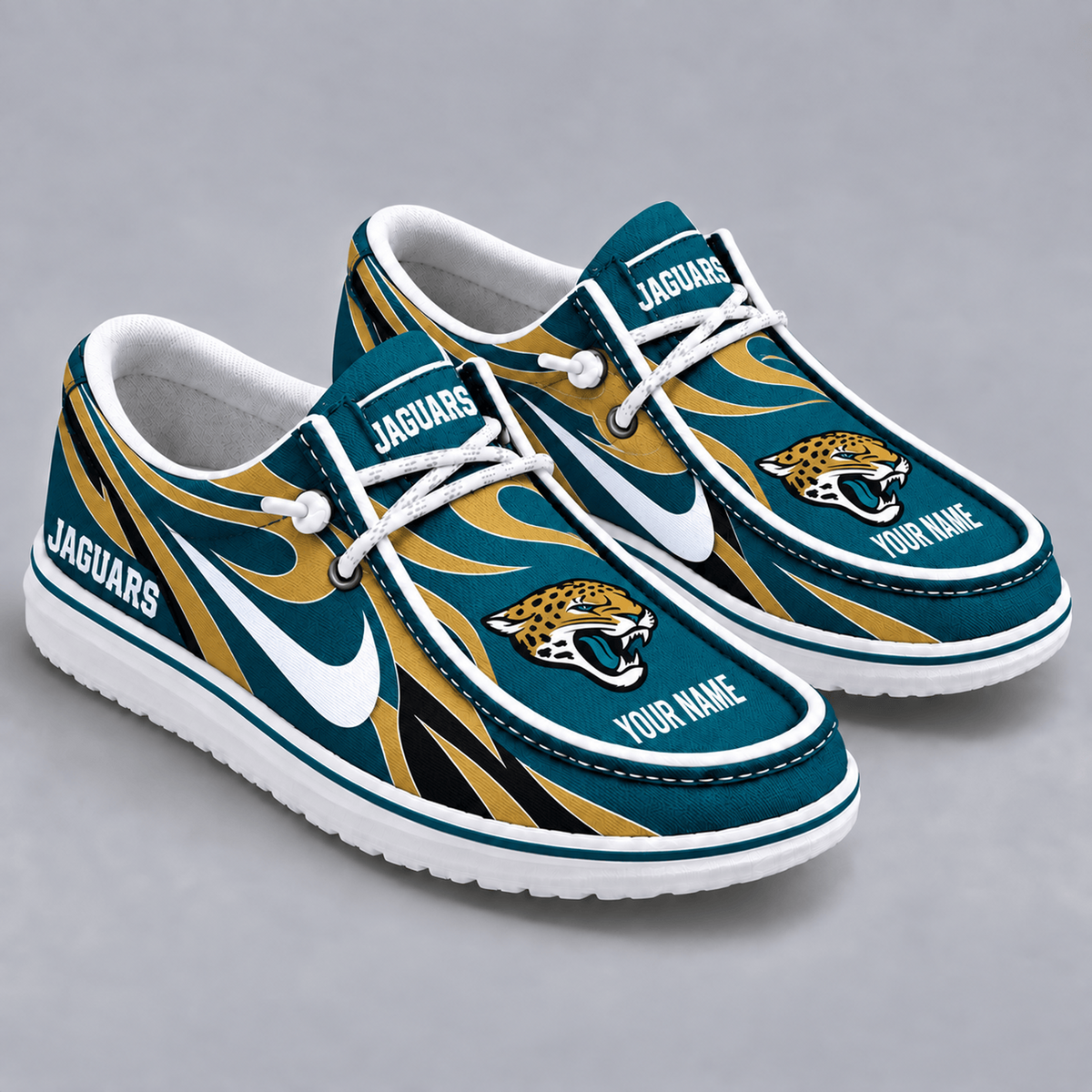 Premium NFL x JAX Flame Pattern Loafer Shoes