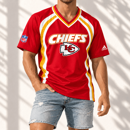 Premium NFL x KCC Gridiron Contour Fan Merch V-Neck