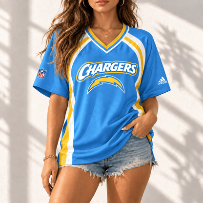 Premium NFL x LAC Gridiron Contour Fan Merch V-Neck