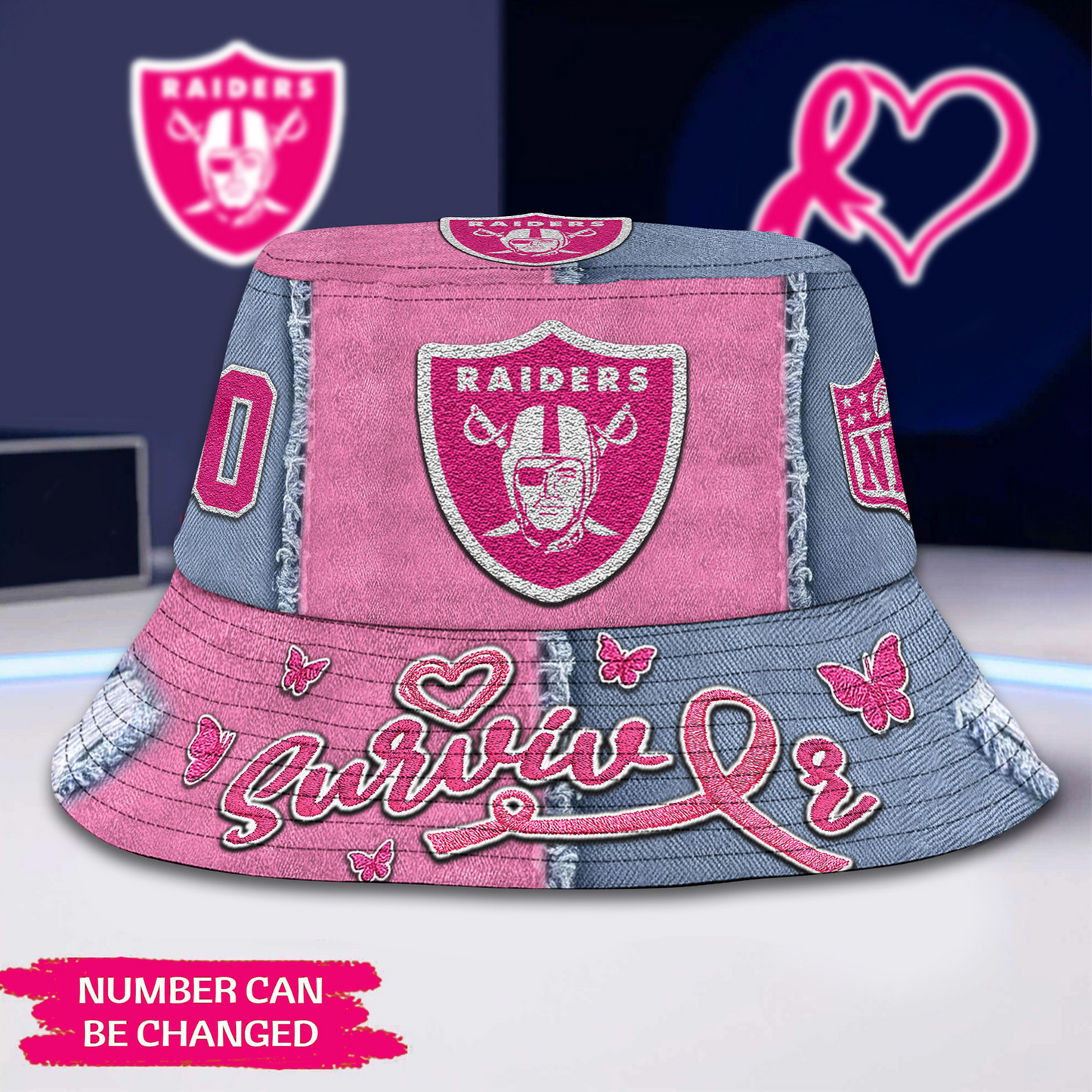 Premium NFL x LVR Cancer Survivor Bucket Hat