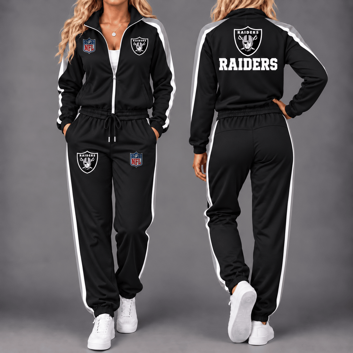 Premium NFL x LVR Game Day Waterproof Windbreaker Zip-Up Tracksuit Set