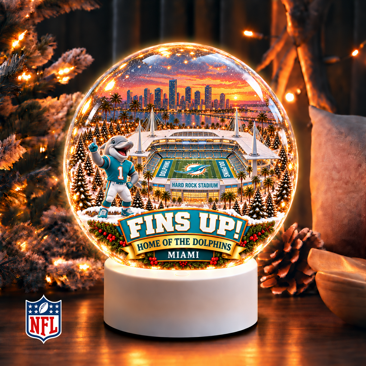 Premium NFL x MIA Snow Globe