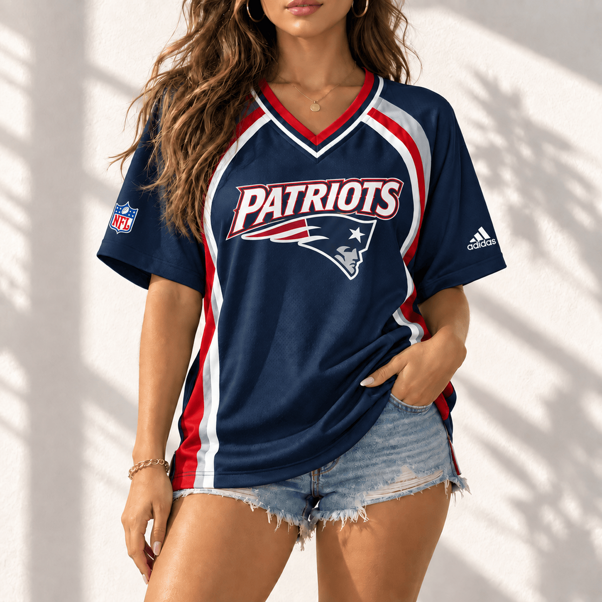 Premium NFL x NEP Gridiron Contour Fan Merch V-Neck