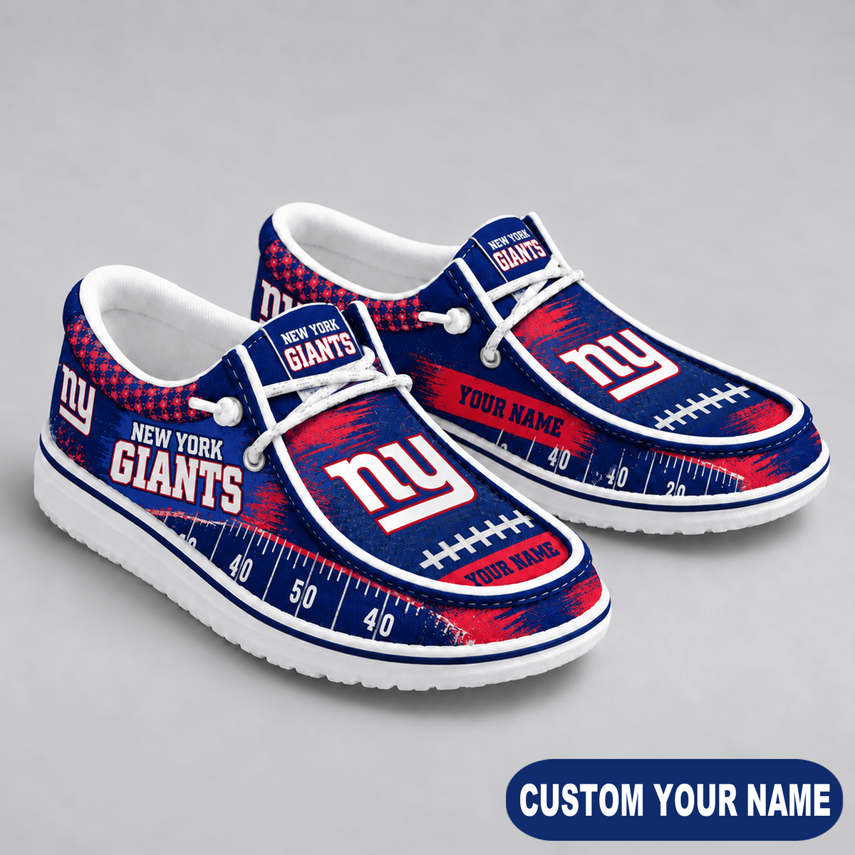 Premium NFL x NYG Game Day Yard Line Loafer Shoes