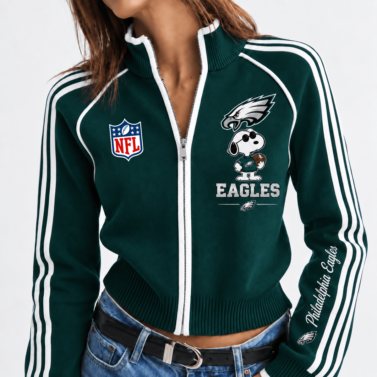 Premium NFL x PHI Sunday Spirit Cropped Track Jacket