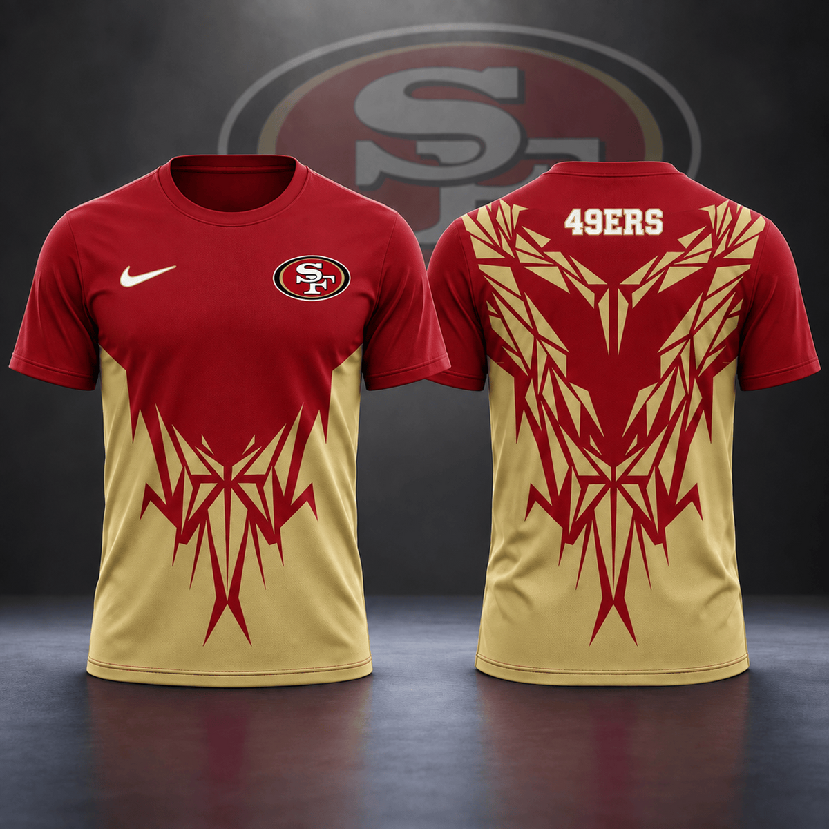 Premium NFL x SF Football Club Tribal Graphic T-Shirt Fan Sports Apparel