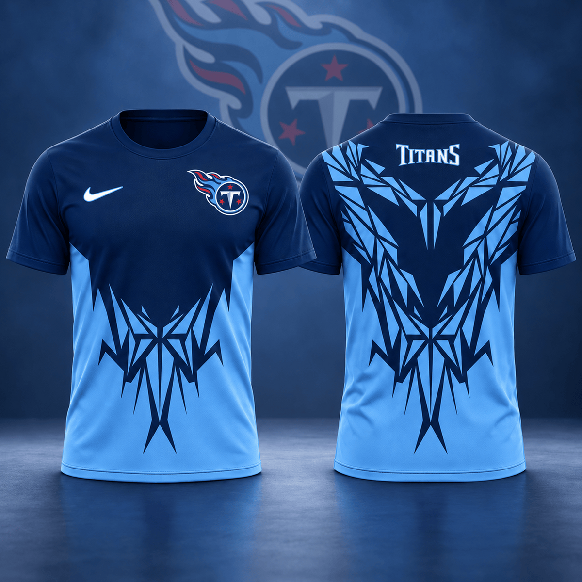 Premium NFL x TEN Football Club Tribal Graphic T-Shirt Fan Sports Apparel