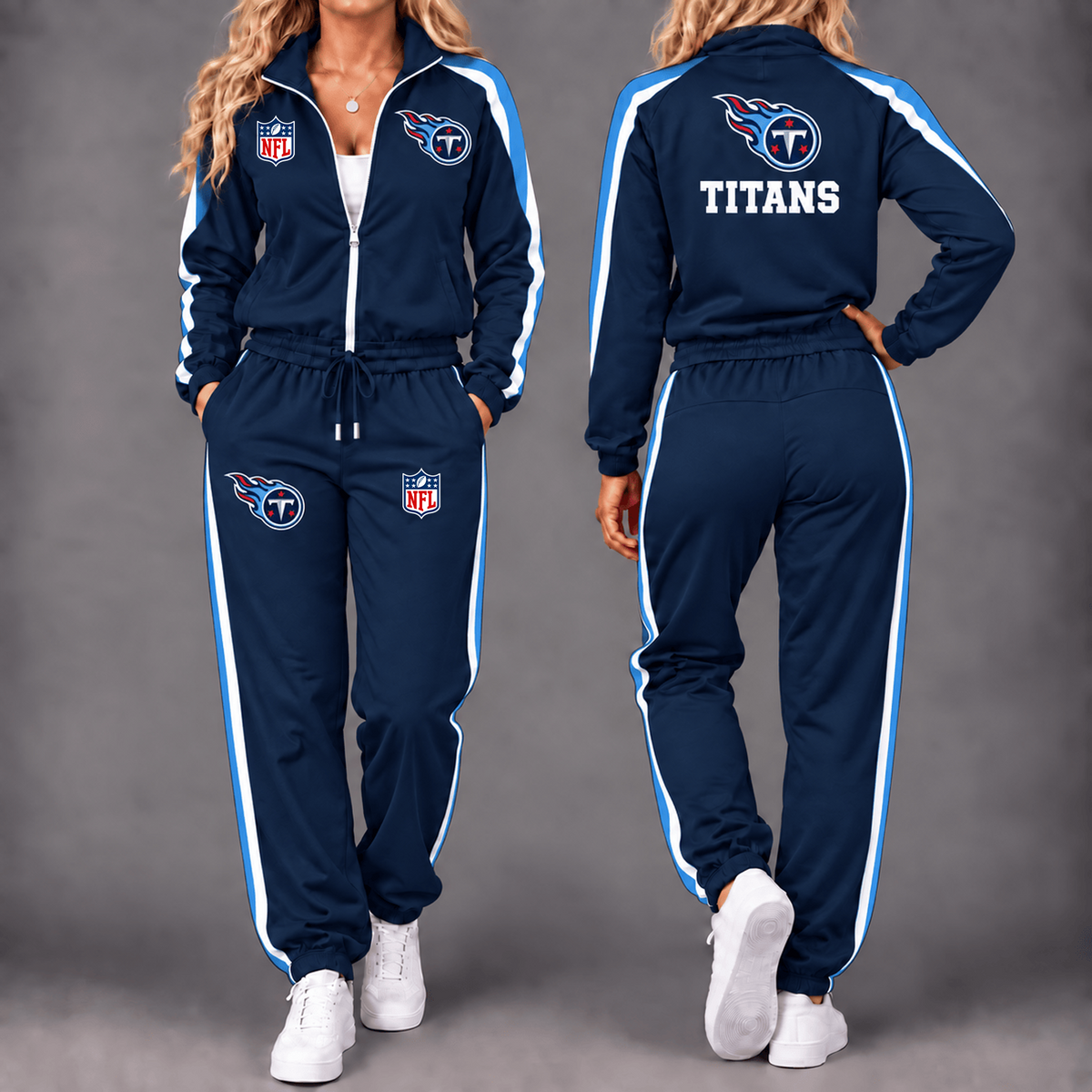 Premium NFL x TEN Game Day Waterproof Windbreaker Zip-Up Tracksuit Set