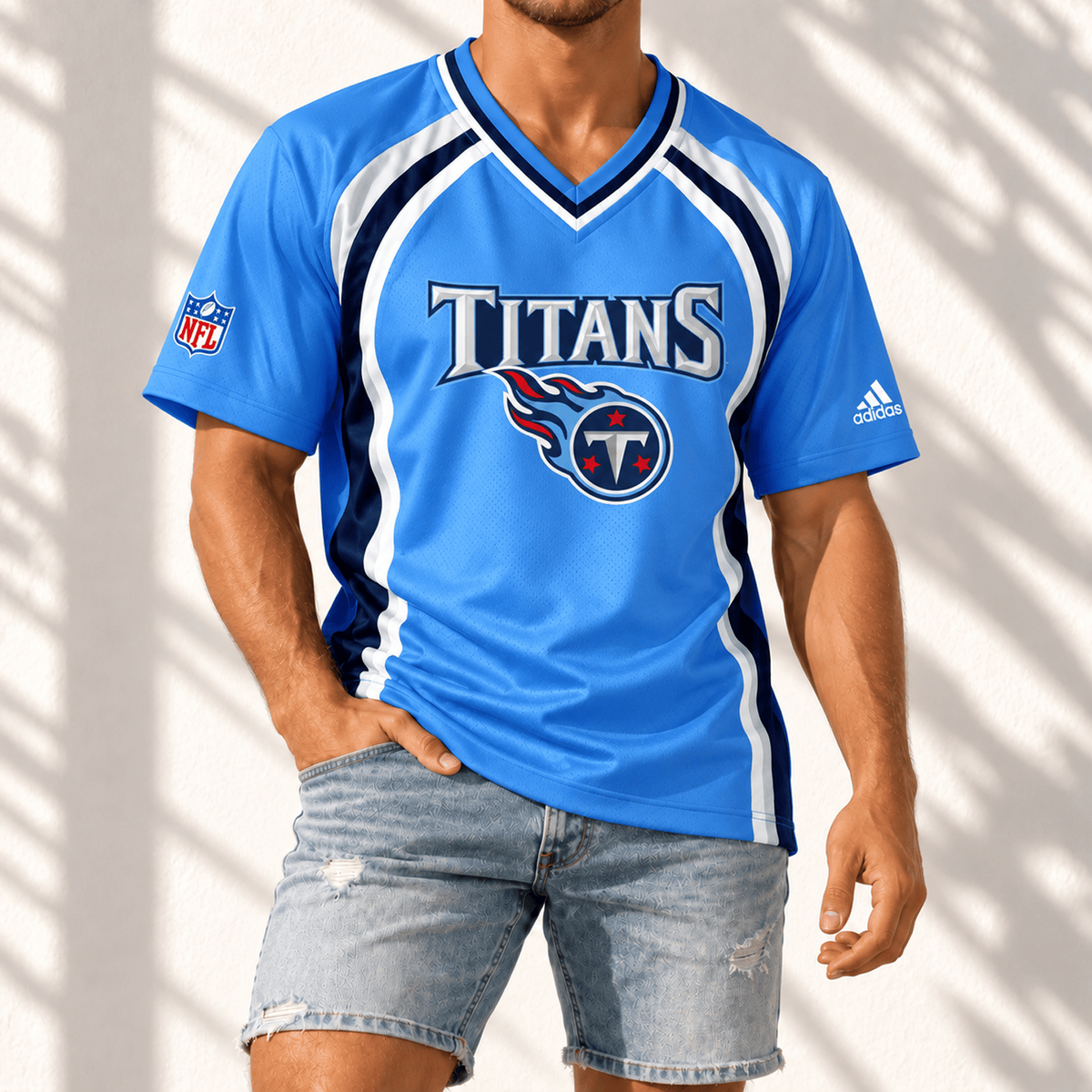 Premium NFL x TEN Gridiron Contour Fan Merch V-Neck