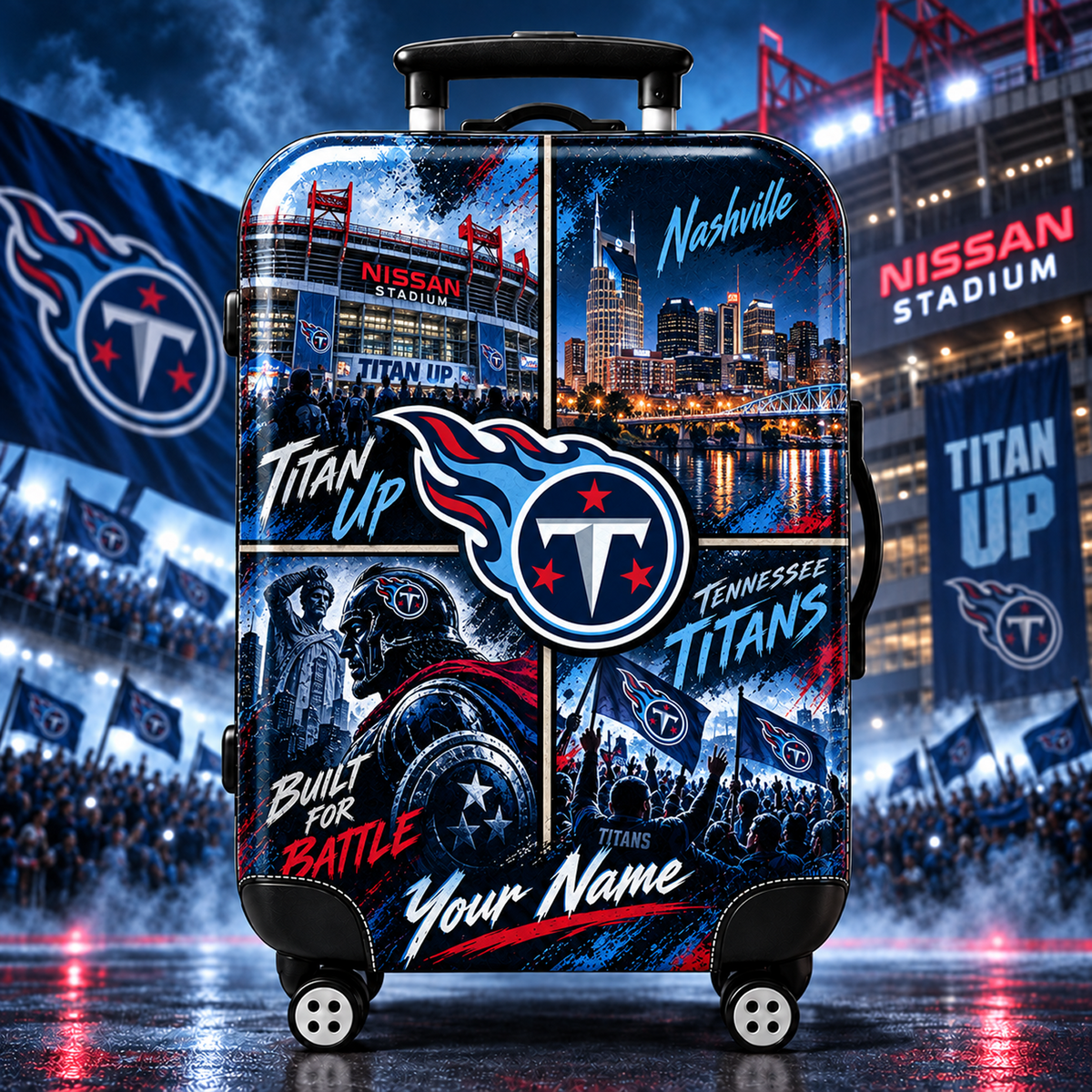 Premium NFL x TEN Personalized Team Pride Stadium Travel Suitcase