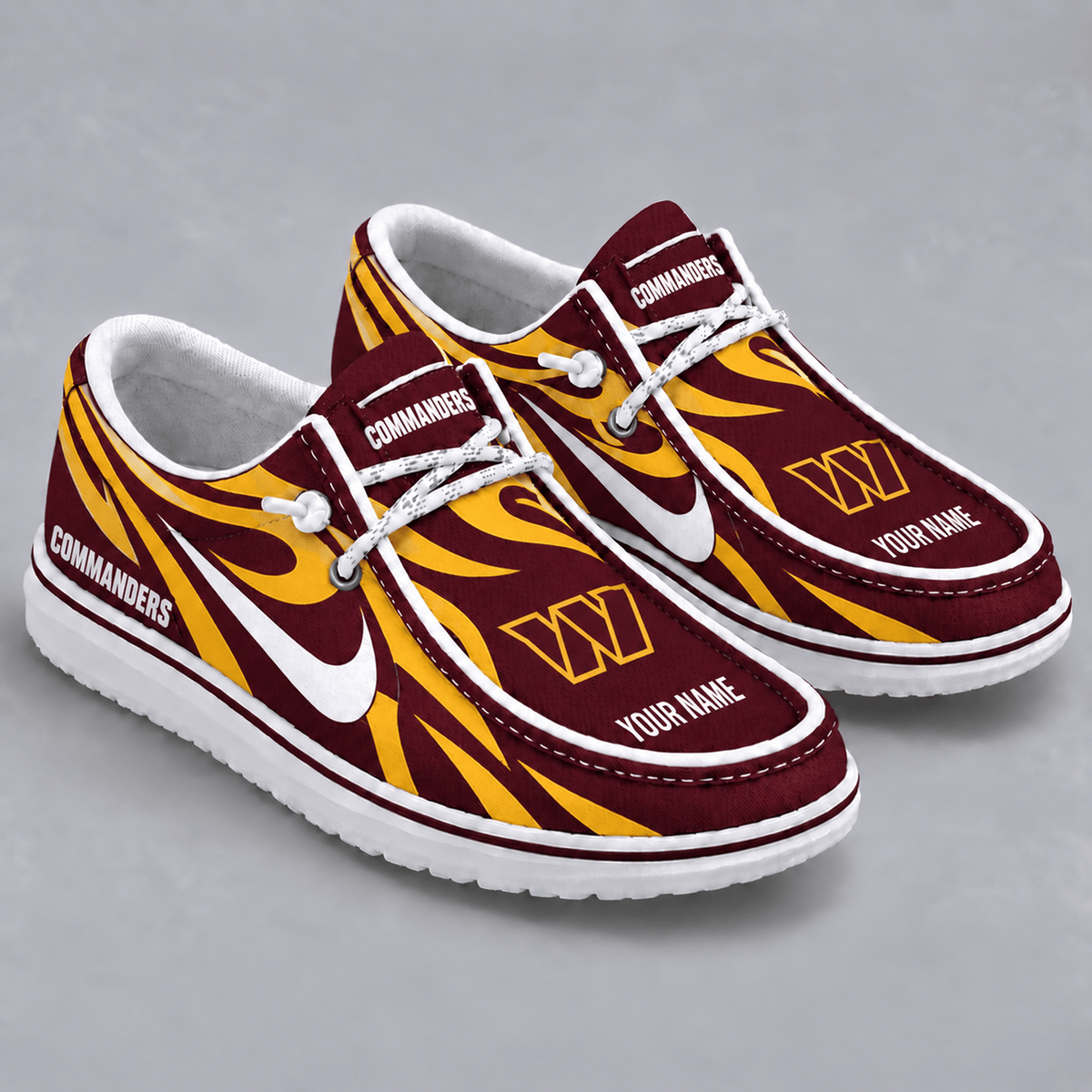 Premium NFL x WAS Flame Pattern Loafer Shoes
