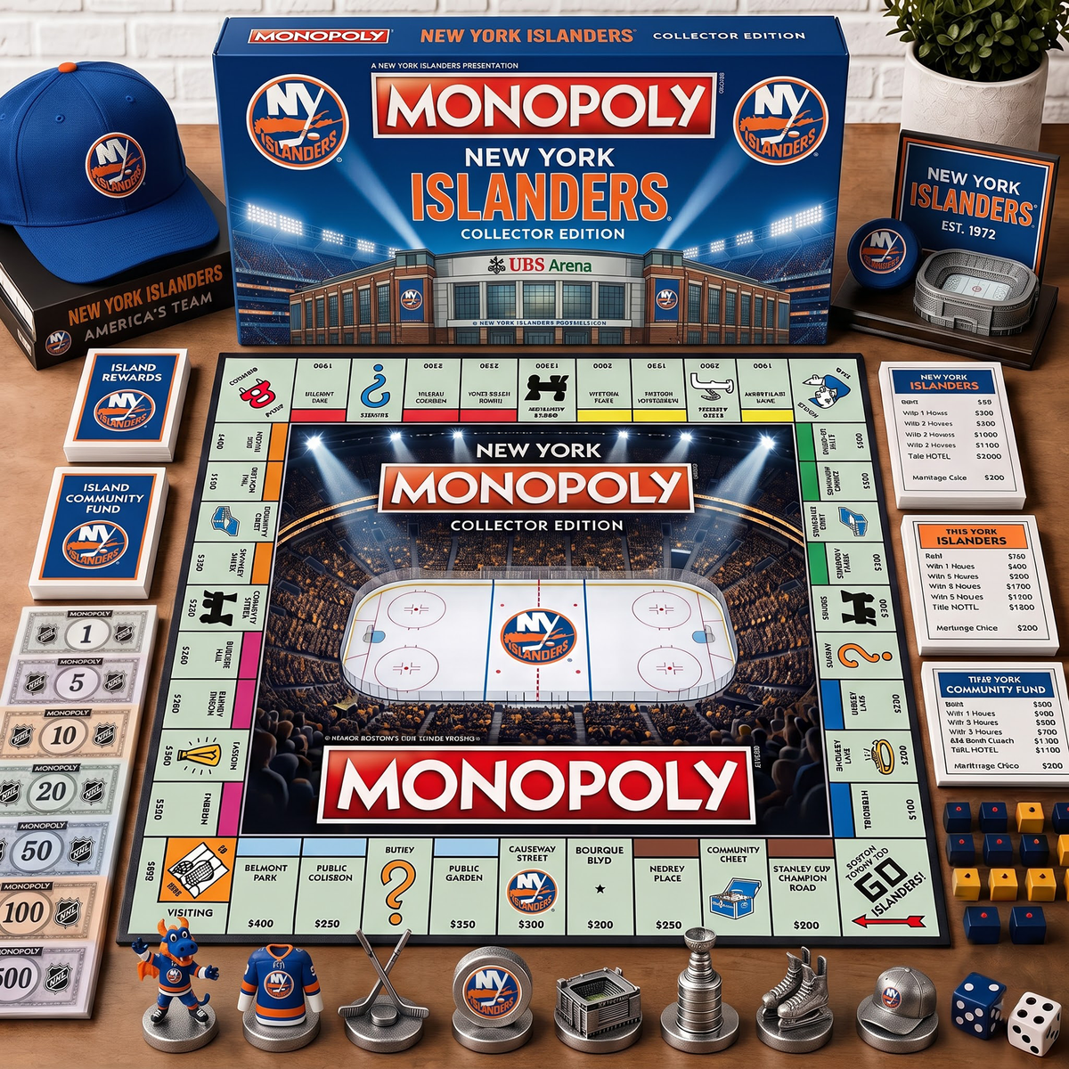Premium NHL NYI Monopoly Collector’s Edition Board Game