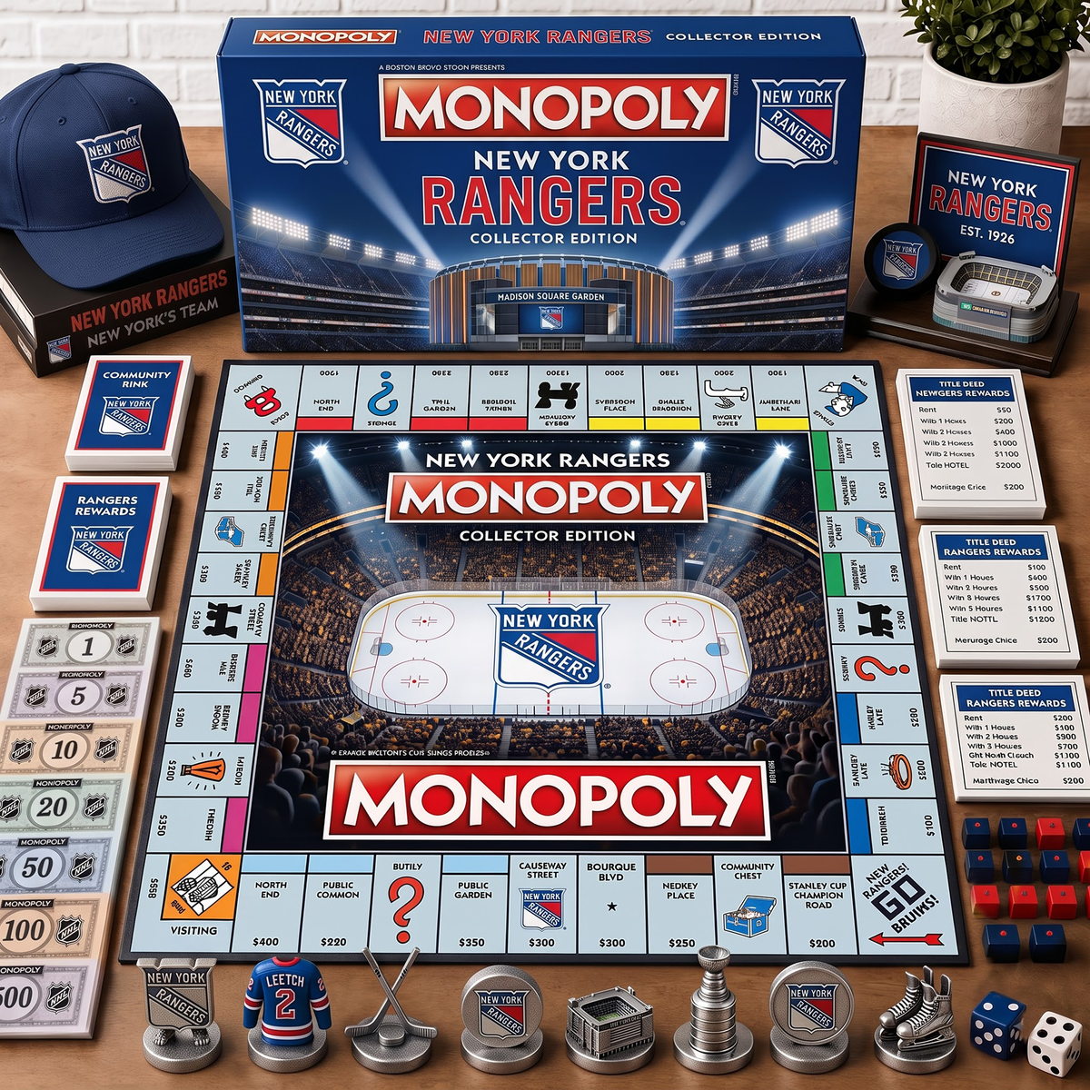 Premium NHL NYR Monopoly Collector’s Edition Board Game