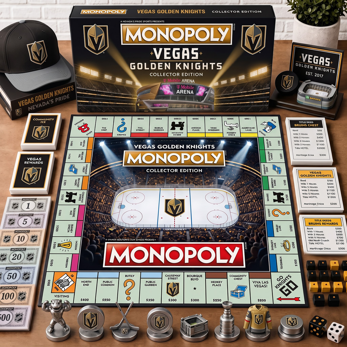 Premium NHL VGK Monopoly Collector’s Edition Board Game