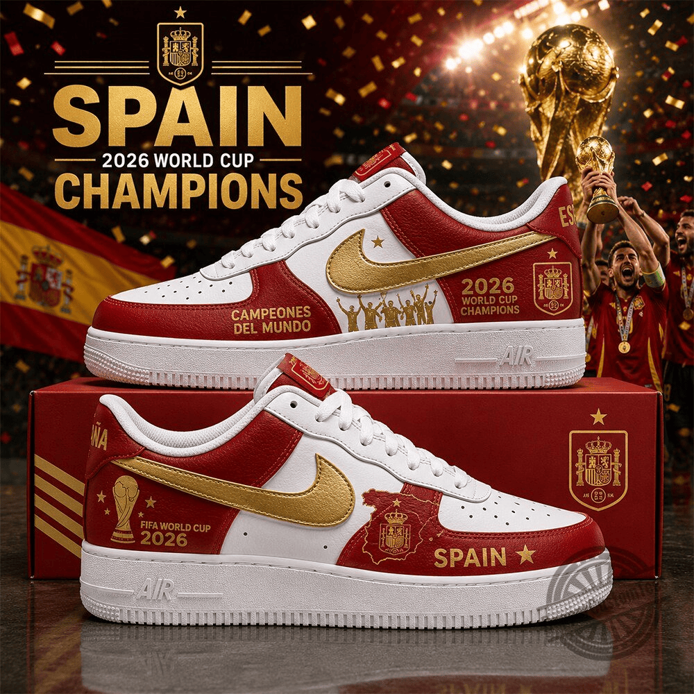 Premium Spain World Cup Champions 2026 AF1 Sneakers V2