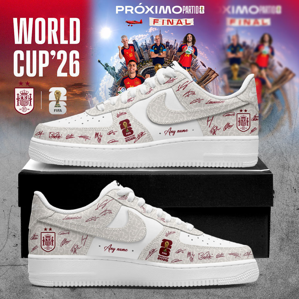 Premium Spain World Cup Champions 2026 AF1 Sneakers V6