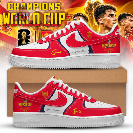 Premium Spain World Cup Champions 2026 AF1 Sneakers V9