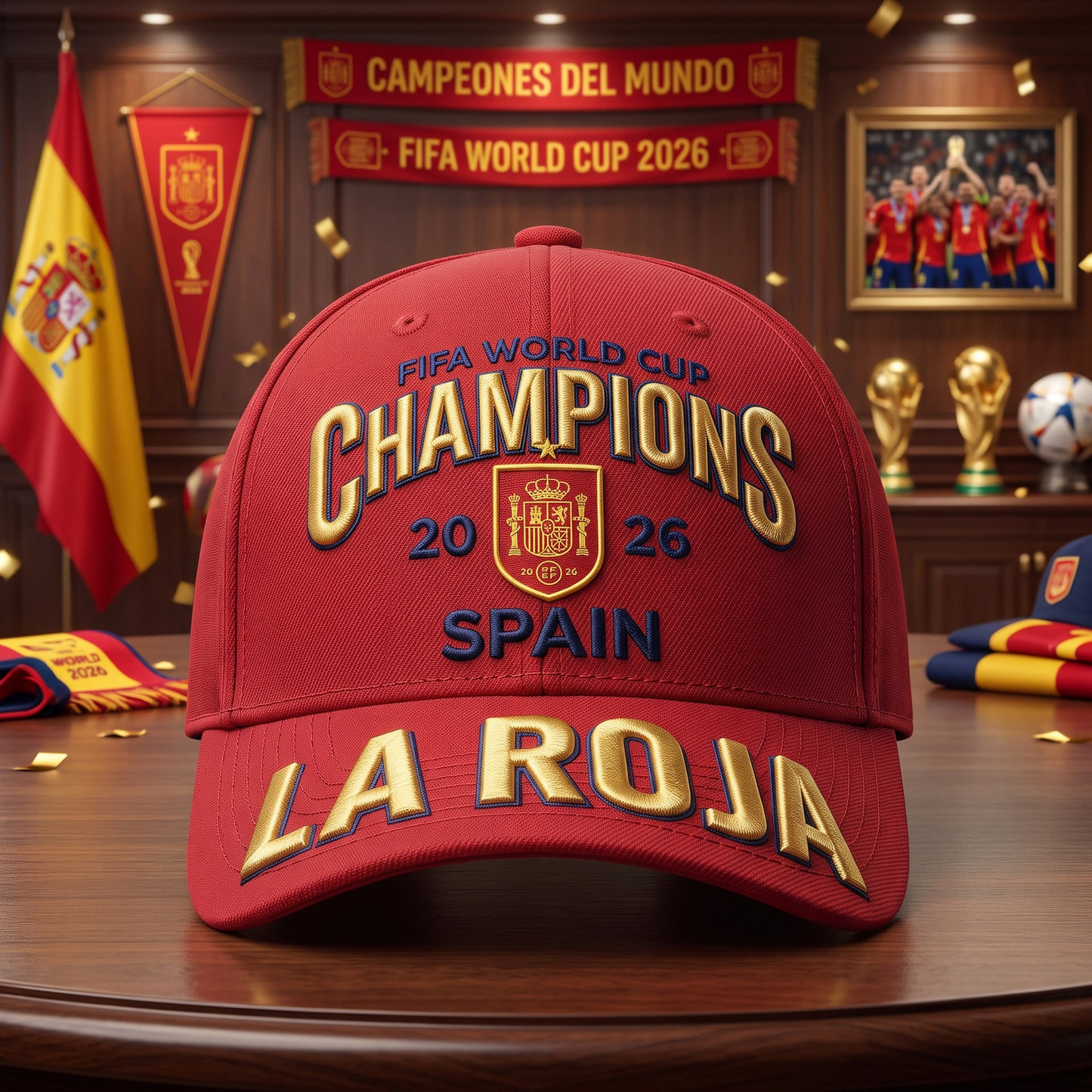 Premium Spain World Cup Champions 2026 Cap V1