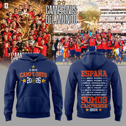 Premium Spain World Cup Champions 2026 Hoodie V10