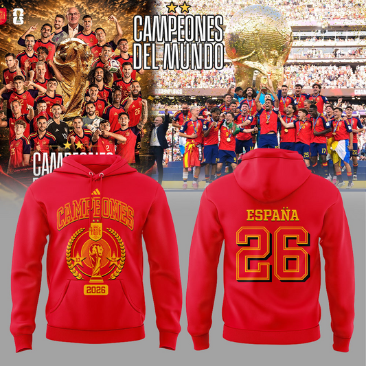 Premium Spain World Cup Champions 2026 Hoodie V12