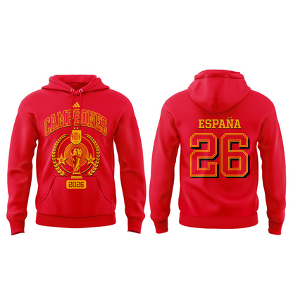 Premium Spain World Cup Champions 2026 Hoodie V12