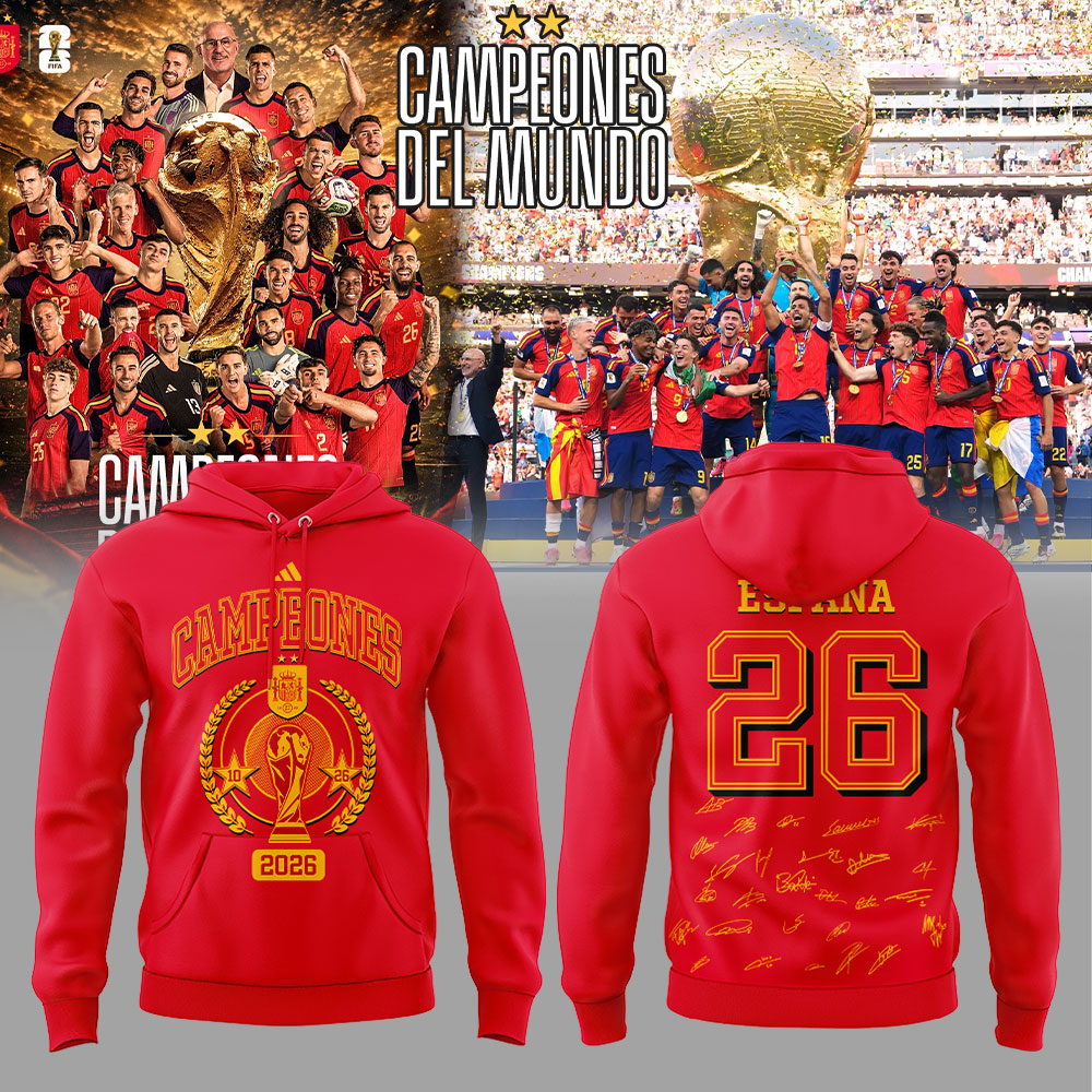 Premium Spain World Cup Champions 2026 Hoodie V13